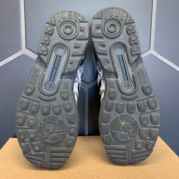 Adidas ZX Flux Geometric Grey Gold Size 8 - Picture 5 of 6